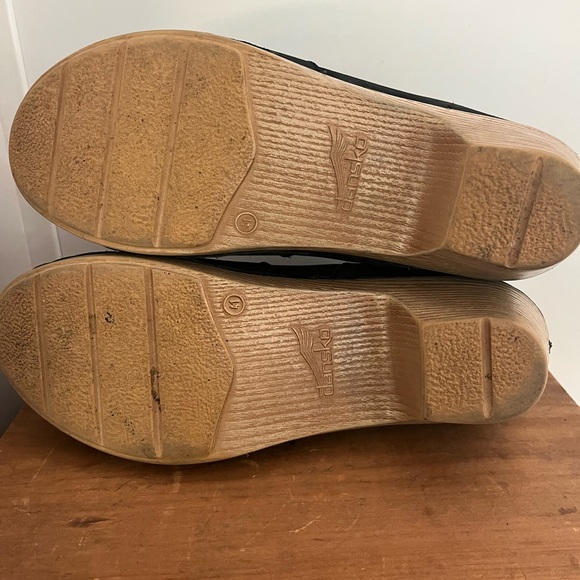 Dansko Maria Black Nubuck Leather Booties Clogs Size 41 10.5/11 - Picture 7 of 7